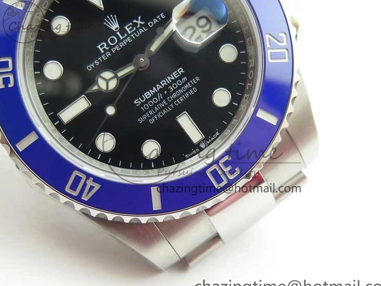MiroTime 0319 Submariner 41mm 126619 LB Blue Ceramic EWF Black Dial on SS Bracelet A Effortless 2766